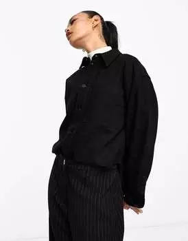 Черная джинсовая рубашка Waven