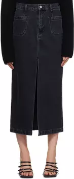 Черная джинсовая юбка-макси Le Bardot FRAME