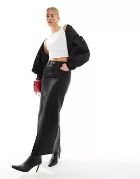 Черная джинсовая юбка макси прямого кроя & Other Stories