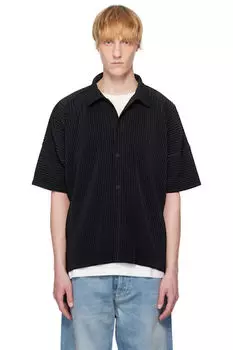 Черная ежемесячная рубашка цвета апреля HOMME PLISS ISSEY MIYAKE
