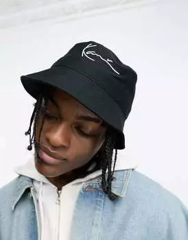 Черная фирменная панама Karl Kani