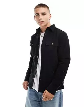 Черная фланелевая куртка-рубашка Jack & Jones
