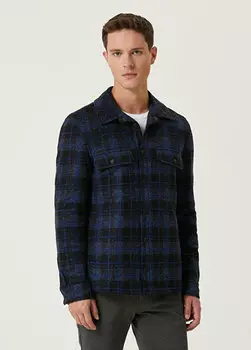 Черная фланелевая трикотажная верхняя рубашка в клетку с рисунком Beymen