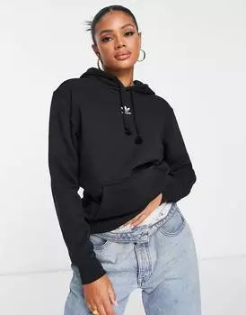 Черная флисовая худи adidas Originals Essentials