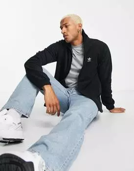 Черная флисовая куртка adidas Originals Adicolor