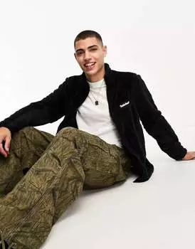 Черная флисовая куртка борг с высоким ворсом Timberland