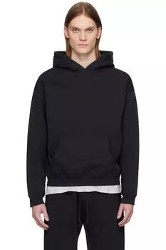 Черная флисовая толстовка Lounge Relaxed Hoodie SKIMS