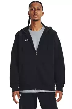 Черная флисовая толстовка Rival на молнии Under Armour, черный