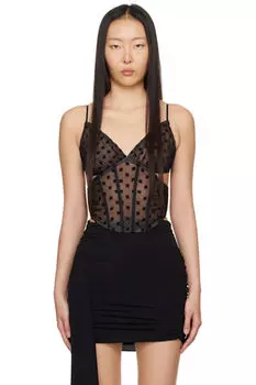 Черная флокированная кофточка MISBHV