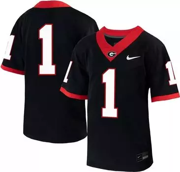 Черная футбольная майка Nike Little Kids Georgia Bulldogs #1 Untouchable Game