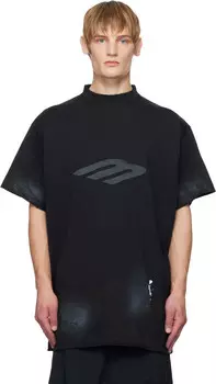 Черная футболка 3B Stencil Vintage Jersey Oversize Balenciaga