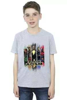 Черная футболка Adam JSA Complete Group DC Comics, серый