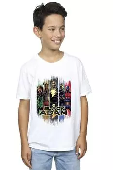 Черная футболка Adam JSA Complete Group DC Comics, белый