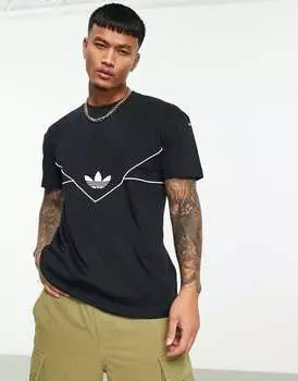 Черная футболка adidas Originals adicolor Next