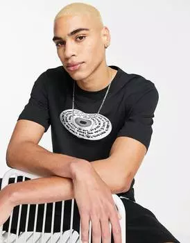 Черная футболка adidas Originals RYV с изображением дисков