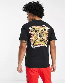 Черная футболка adidas Originals с графическим принтом на спине