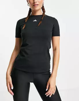 Черная футболка adidas Training Techfit