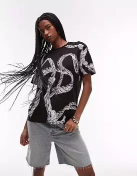 Черная футболка Allsaints halyard bf