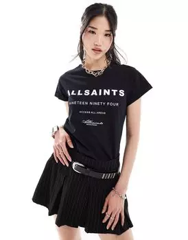Черная футболка AllSaints Tour Anna