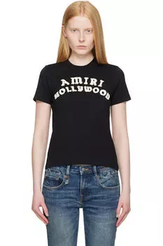 Черная футболка «Amiri Hollywood»