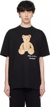 Черная футболка «Bear In Mind» Palm Angels