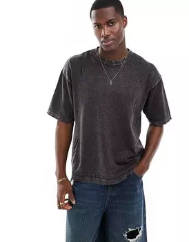 Черная футболка Bershka