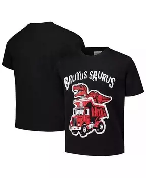 Черная футболка Big Boys and Girls Ohio State Buckeyes Dino Truck Comfortwash, черный