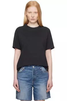 Черная футболка-бойфренд Mini Slub rag & bone