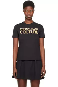 Черная футболка Bonded Versace Jeans Couture