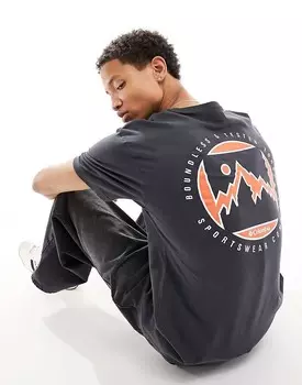 Черная футболка Columbia – Brice Creek – с горным принтом на спине, эксклюзивно для ASOS