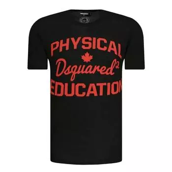Черная футболка Cool Fit для физического воспитания Dsquared2, черный