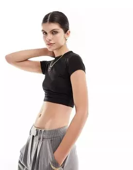 Черная футболка Cotton On micro Cops Cotton:On