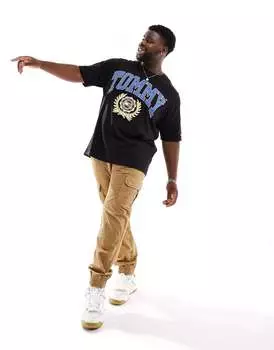 Черная футболка для колледжа Tommy Jeans Big & Tall