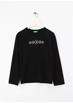 Черная футболка для мальчика 3096C10HC Benetton, черный