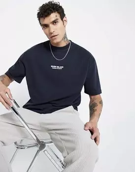 Черная футболка-футболка оверсайз River Island