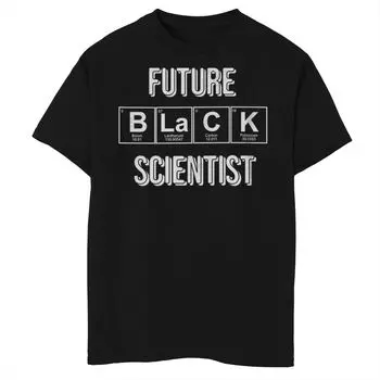 Черная футболка Future Scientist с периодической таблицей для мальчиков 8–20 лет Licensed Character