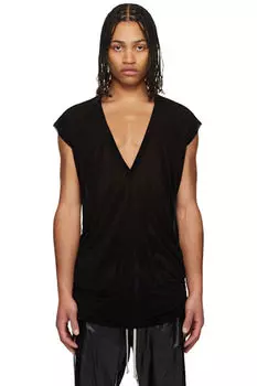 Черная футболка Hollywood Jersey Deep V SL Rick Owens