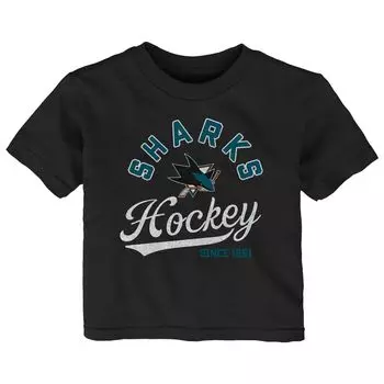 Черная футболка Infant San Jose Sharks Take The Lead Outerstuff