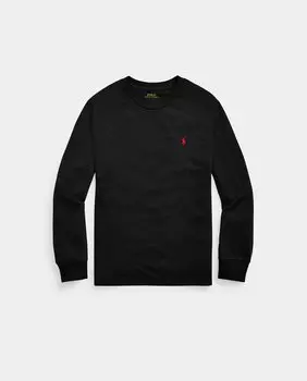 Черная футболка из 100% хлопка для мальчика Polo Ralph Lauren, черный