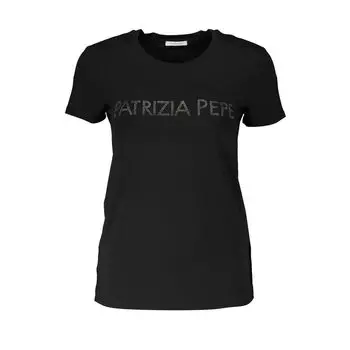 Черная футболка из эластана Patrizia Pepe, черный