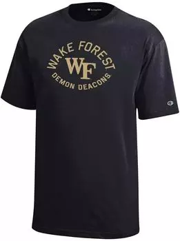 Черная футболка из джерси Champion Youth Wake Forest Demon Deacons