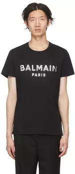 Черная футболка из органического хлопка Balmain