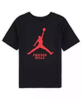 Черная футболка Jumpman Chicago Bulls Essential для дошкольников Jordan, черный