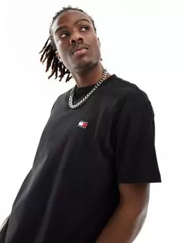 Черная футболка классического кроя с нашивкой-логотипом Tommy Jeans