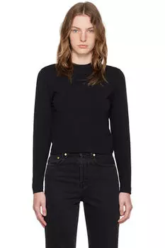 Черная футболка Les Classiques 'Le Gros Grain manches longues' Футболка с длинными рукавами JACQUEMUS