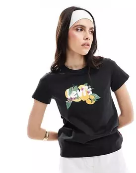 Черная футболка Levi's Perfect – с фруктовым логотипом