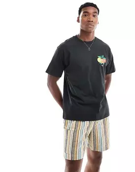 Черная футболка Levi's с фруктовым логотипом