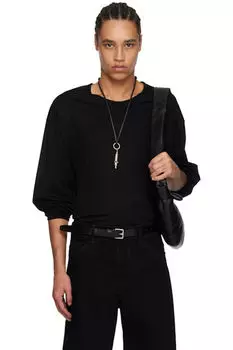 Черная футболка LS Relaxed LEMAIRE