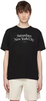 Черная футболка Миллер Saturdays NYC