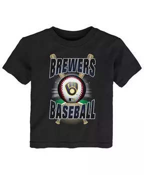 Черная футболка Milwaukee Brewers Special Event для новорожденных Outerstuff, черный